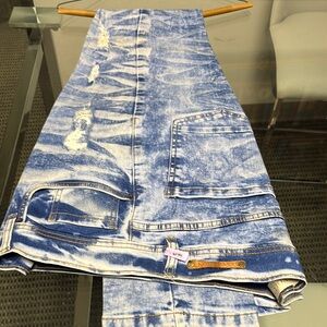 Men's Blue Distressed Jeans